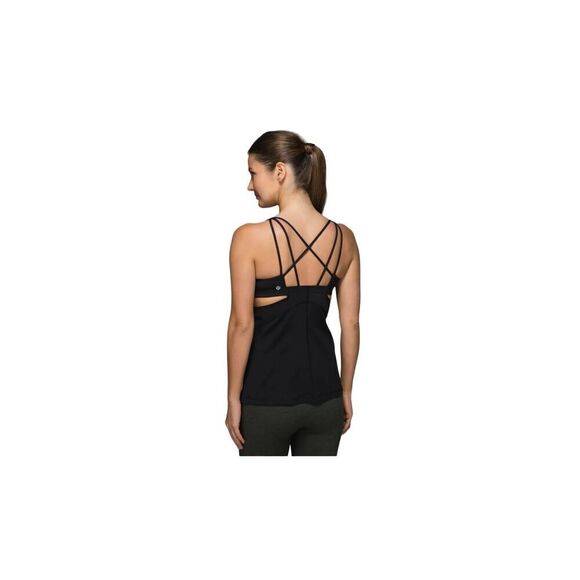 Lululemon Exquisite Tank II Black Mesh Cut Outs Strappy Luxtreme Sz 4 RARE - Picture 2 of 7